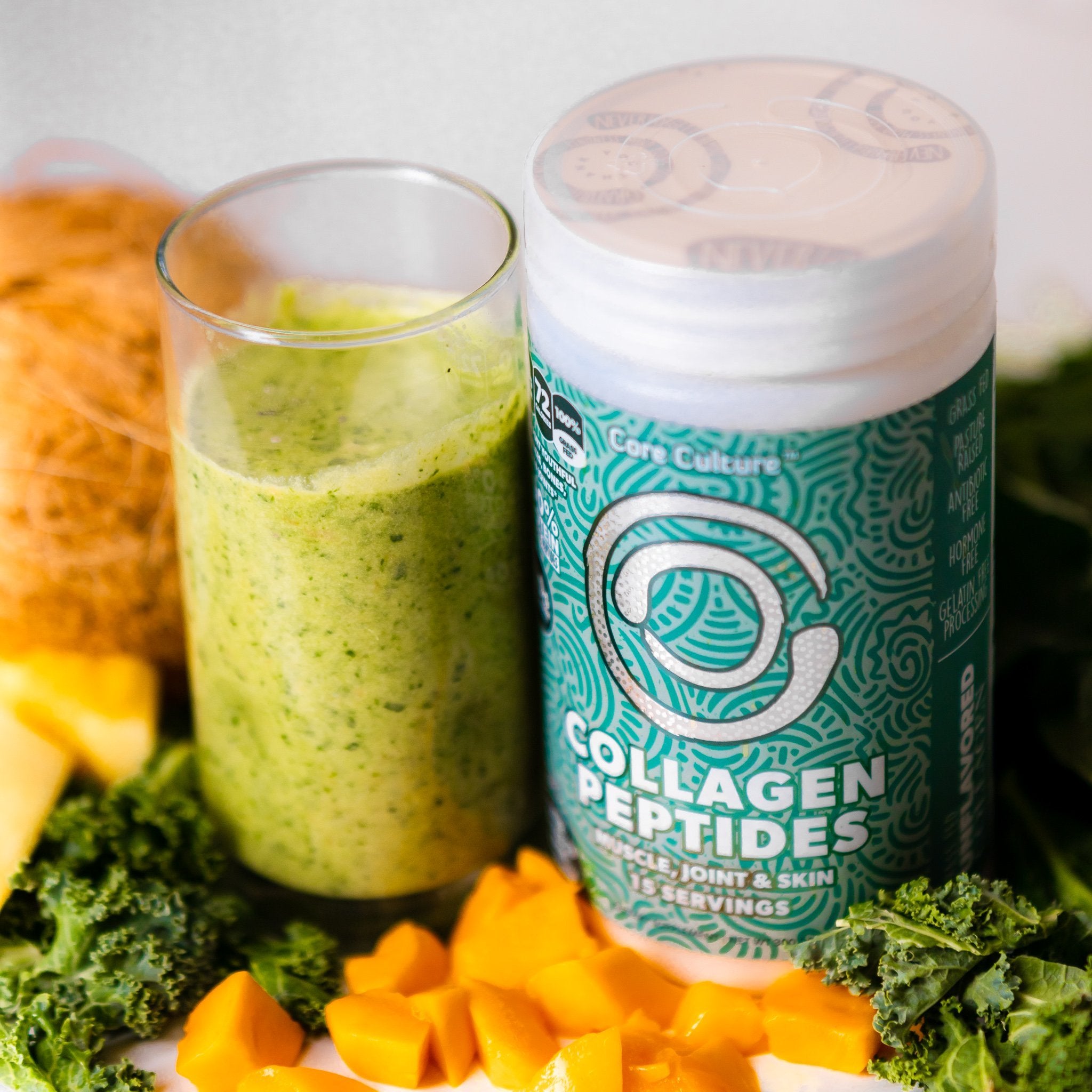 Gut Cleanse Collagen Mango &amp; Kale Smoothie
&ndash; Core Culture Enterprises LLC