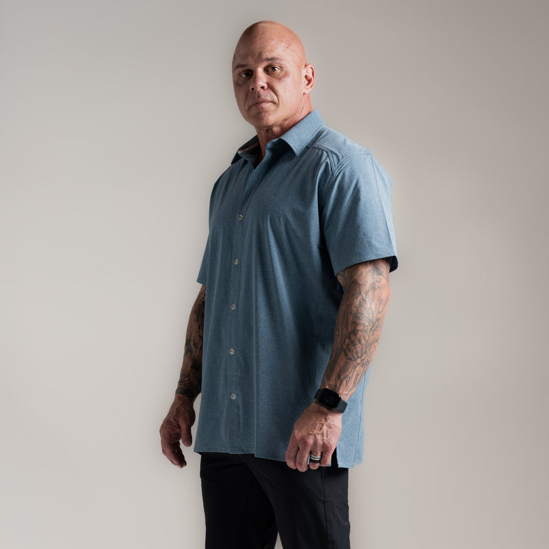 Load image into Gallery viewer, Men's Short Sleeve Button Up
