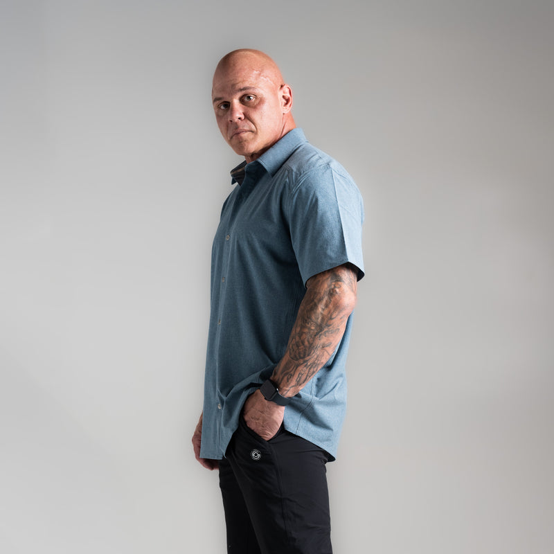 Load image into Gallery viewer, Men's Short Sleeve Button Up