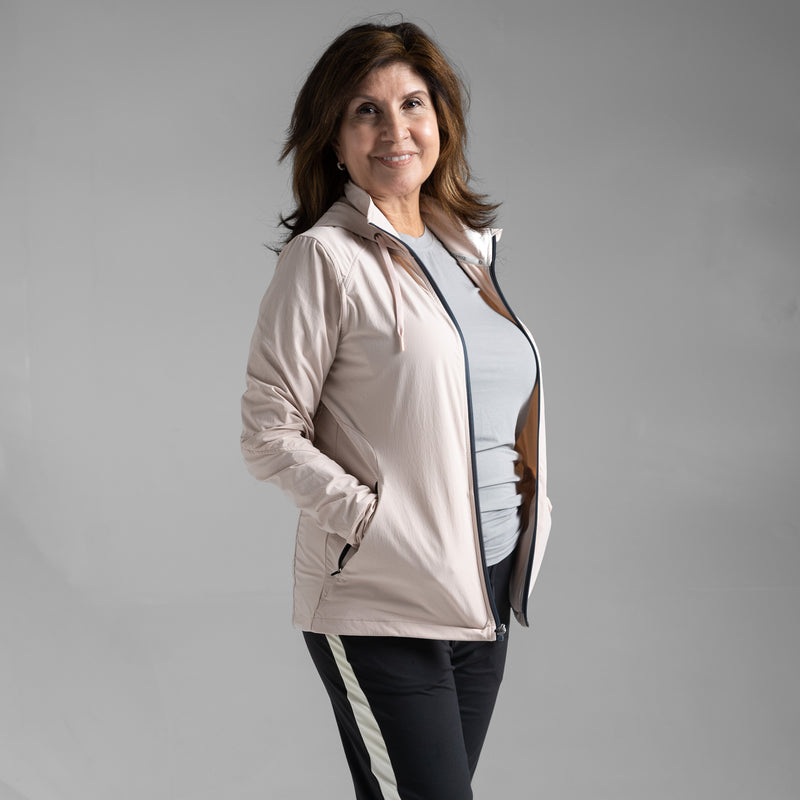 Load image into Gallery viewer, Women's Woven Hooded Rain Jacket