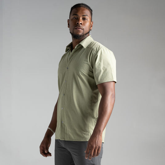 Men's Short Sleeve Button Up