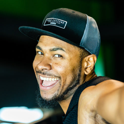 Load image into Gallery viewer, Designer Patch Black & Gray Mesh Trucker Hat