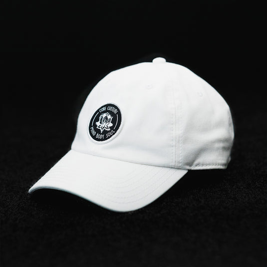 Lotus Seal Patch White Dad Hat