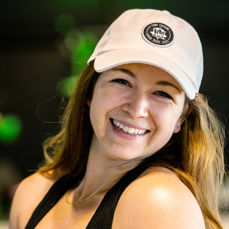 Load image into Gallery viewer, Lotus Seal Patch White Dad Hat