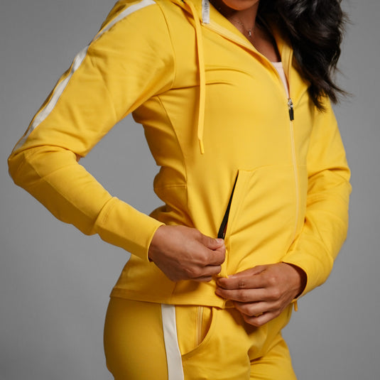 Women's Zip-Up Fitted Jogging Hoodie