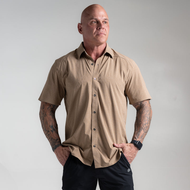 Load image into Gallery viewer, Men&#39;s Short Sleeve Button Up
