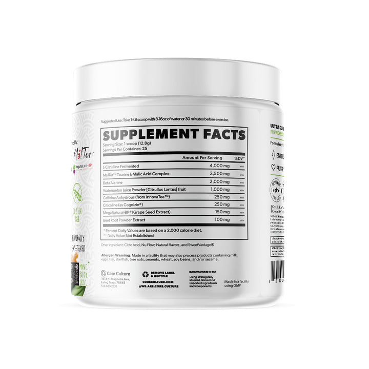Core Culture Clean Pre Training Intensifier
